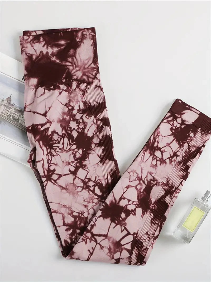 Random Print High Waist Stretchy Casual Leggings Pants