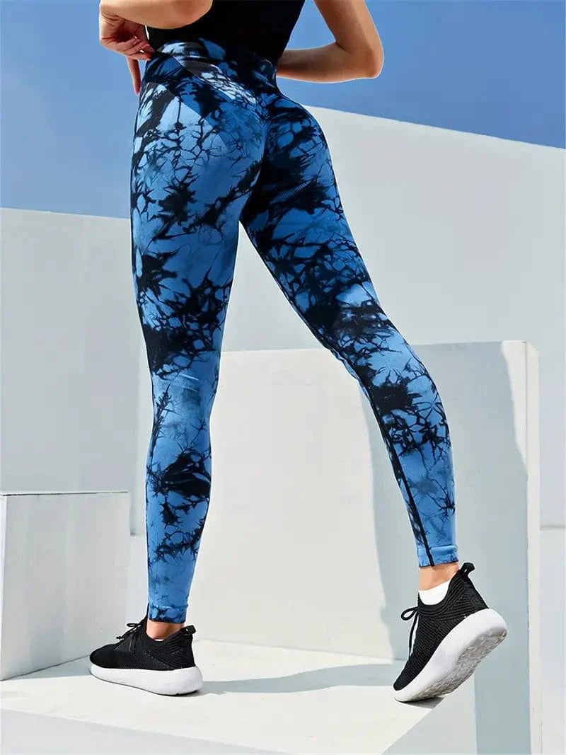 Random Print High Waist Stretchy Casual Leggings Pants