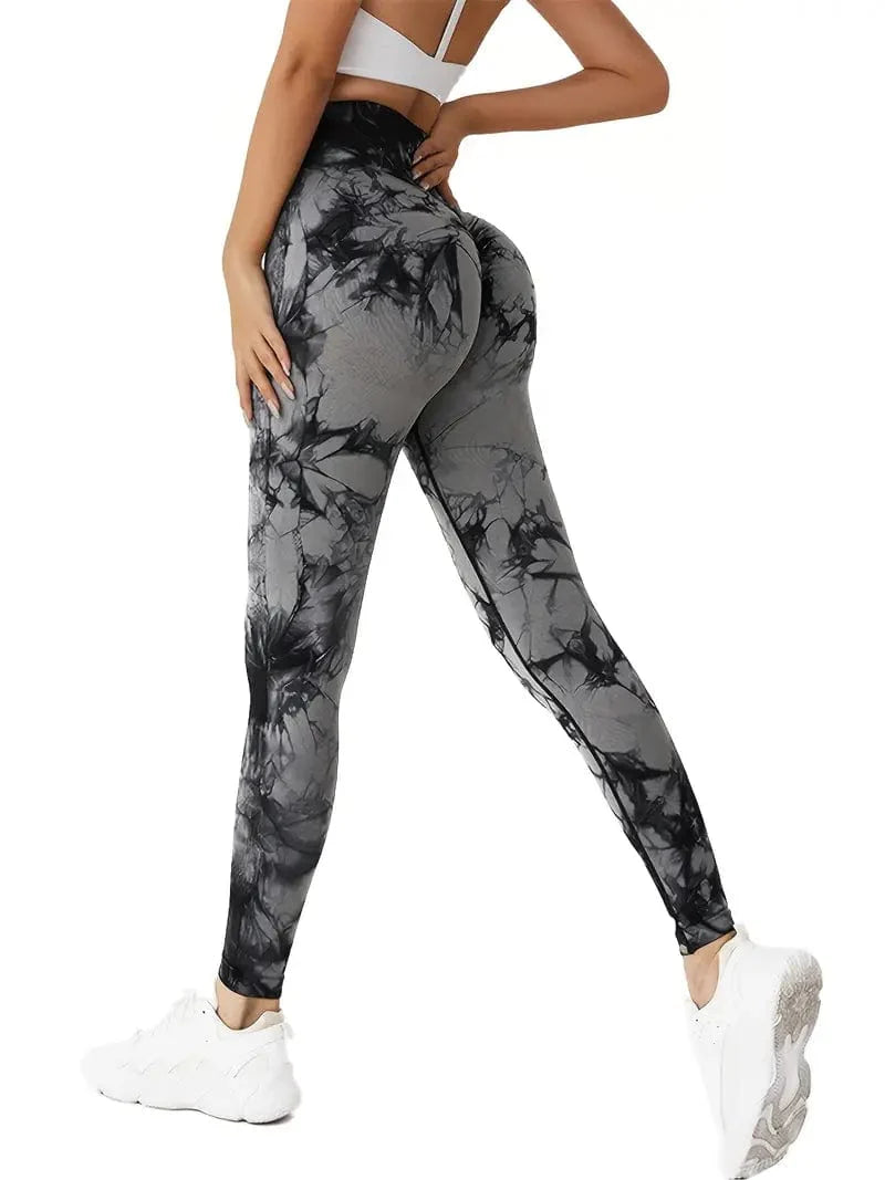 Random Print High Waist Stretchy Casual Leggings Pants