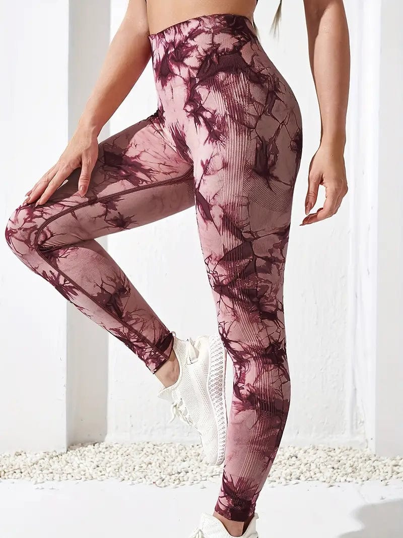 Random Print High Waist Stretchy Casual Leggings Pants