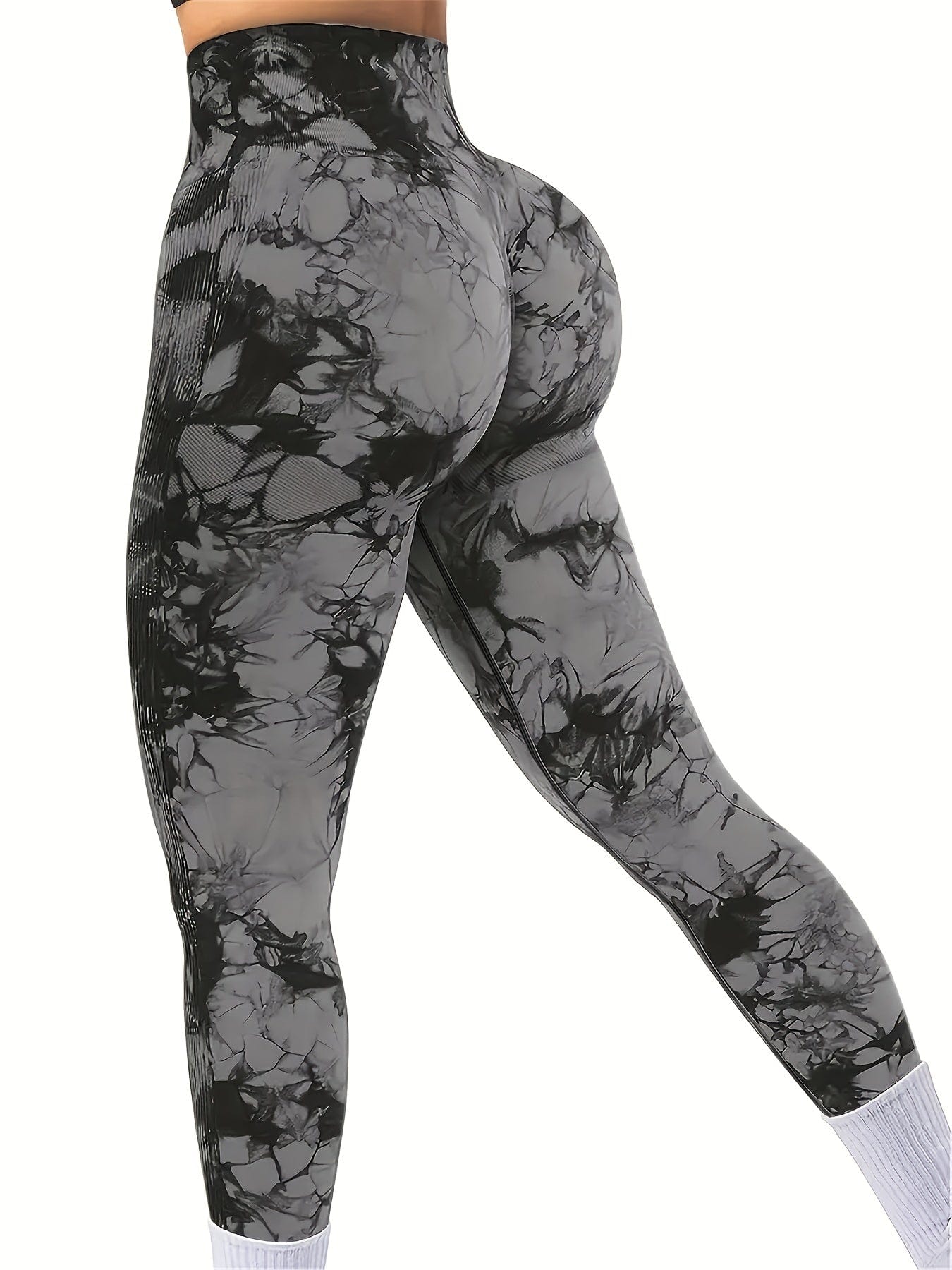 Random Print High Waist Stretchy Casual Leggings Pants