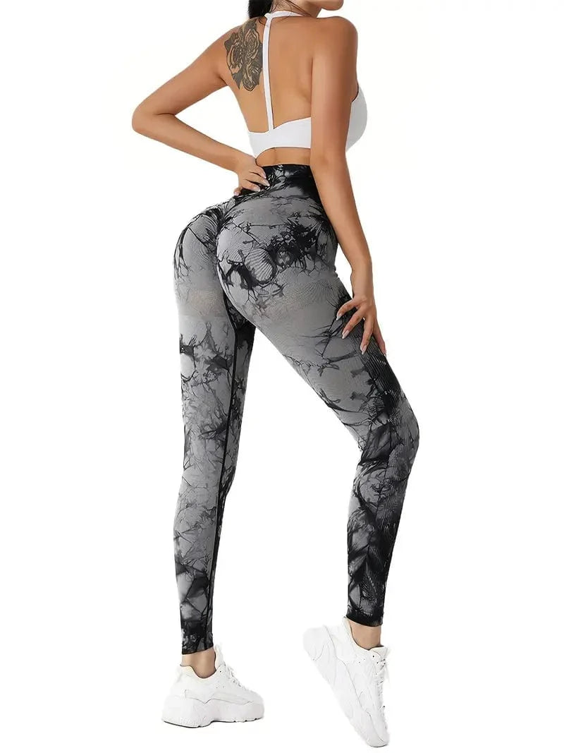 Random Print High Waist Stretchy Casual Leggings Pants