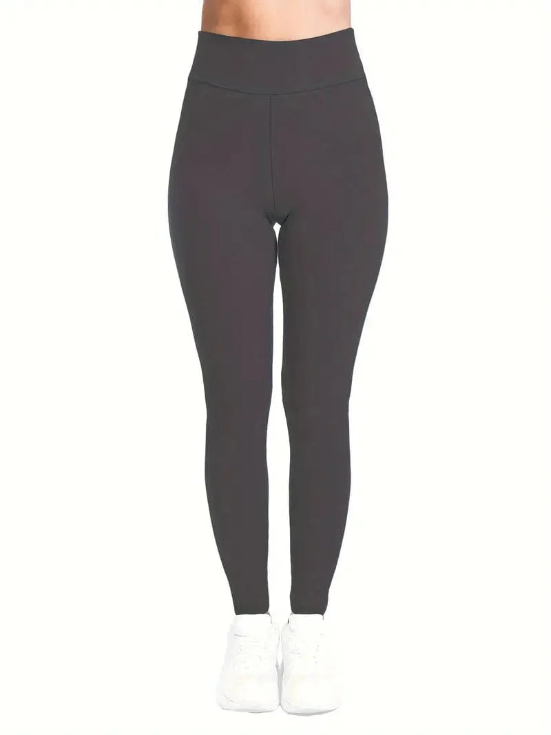 Solid High Waist Stretchy Casual Leggings Pants