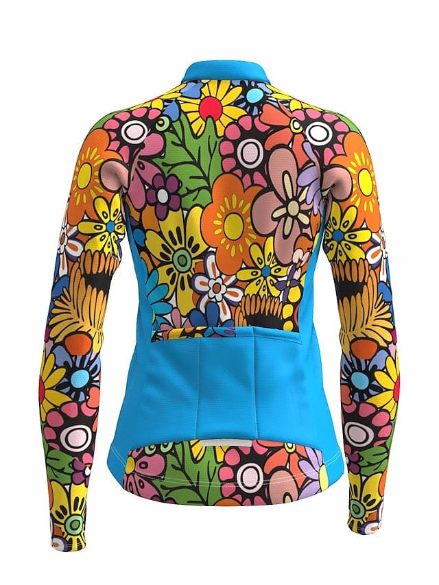Women's 21grams Long Sleeve Cycling Jersey with Rear Pockets - Stylish and Functional Choice for Female Cyclists