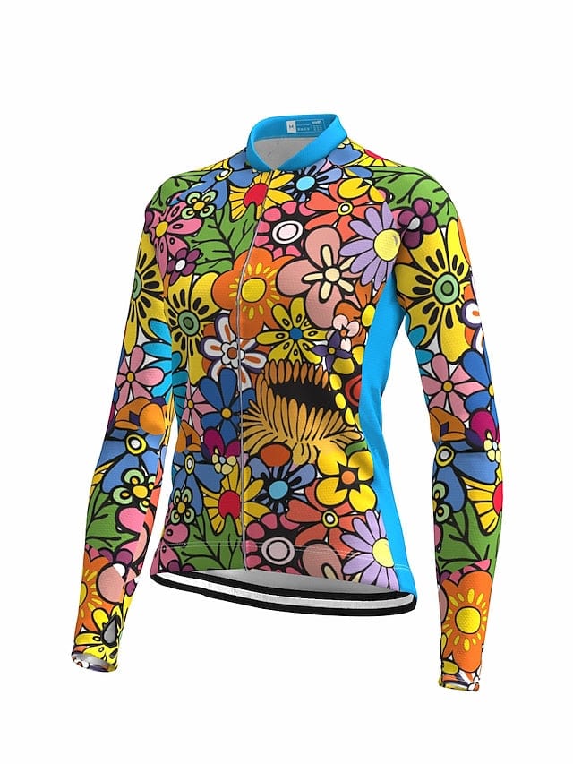 Women's 21grams Long Sleeve Cycling Jersey with Rear Pockets - Stylish and Functional Choice for Female Cyclists