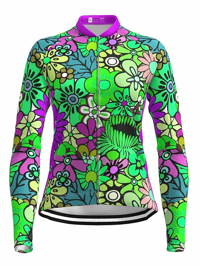 Women's 21grams Long Sleeve Cycling Jersey with Rear Pockets - Stylish and Functional Choice for Female Cyclists