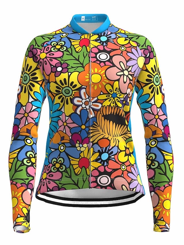 Women's 21grams Long Sleeve Cycling Jersey with Rear Pockets - Stylish and Functional Choice for Female Cyclists