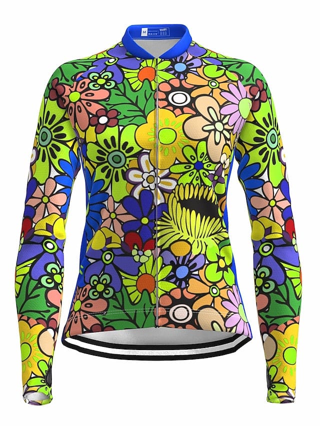 Women's 21grams Long Sleeve Cycling Jersey with Rear Pockets - Stylish and Functional Choice for Female Cyclists