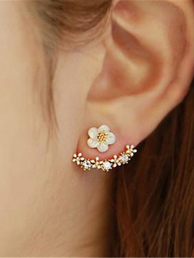 Chic Street Flower Earrings for Women - Versatile Modern Style
