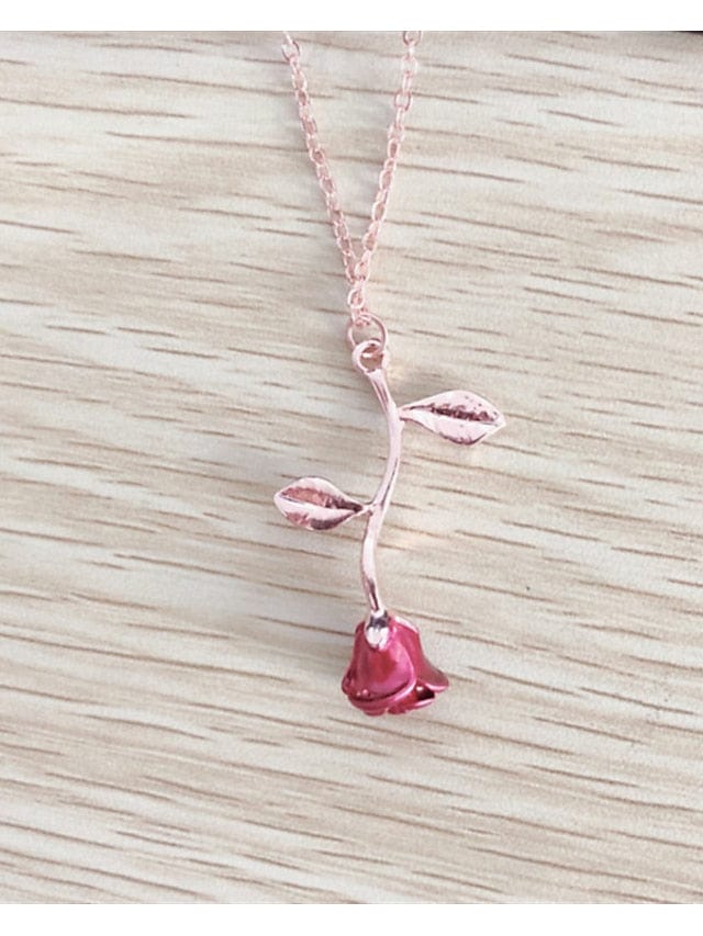 Modern Rose Pendant Necklace for Women