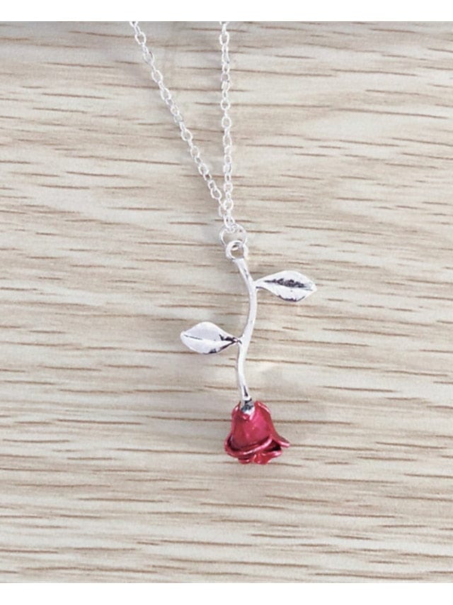 Modern Rose Pendant Necklace for Women