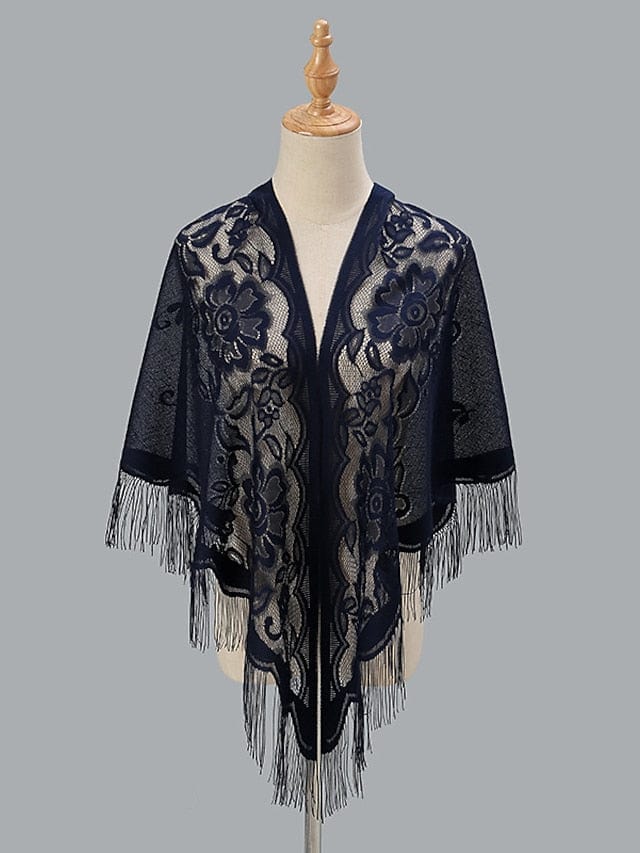 Women's Bohemian Knit Tassel Lace Sunscreen Shrug Jumper