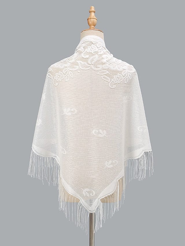 Women's Bohemian Knit Tassel Lace Sunscreen Shrug Jumper