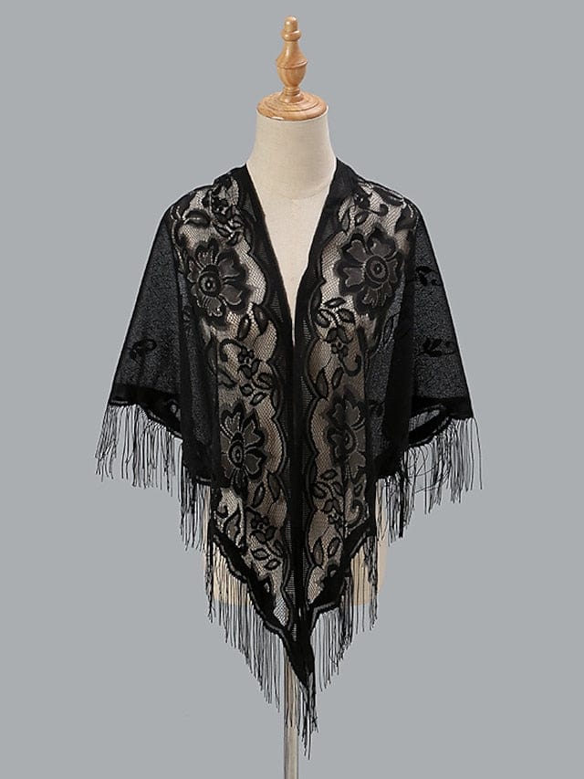 Women's Bohemian Knit Tassel Lace Sunscreen Shrug Jumper