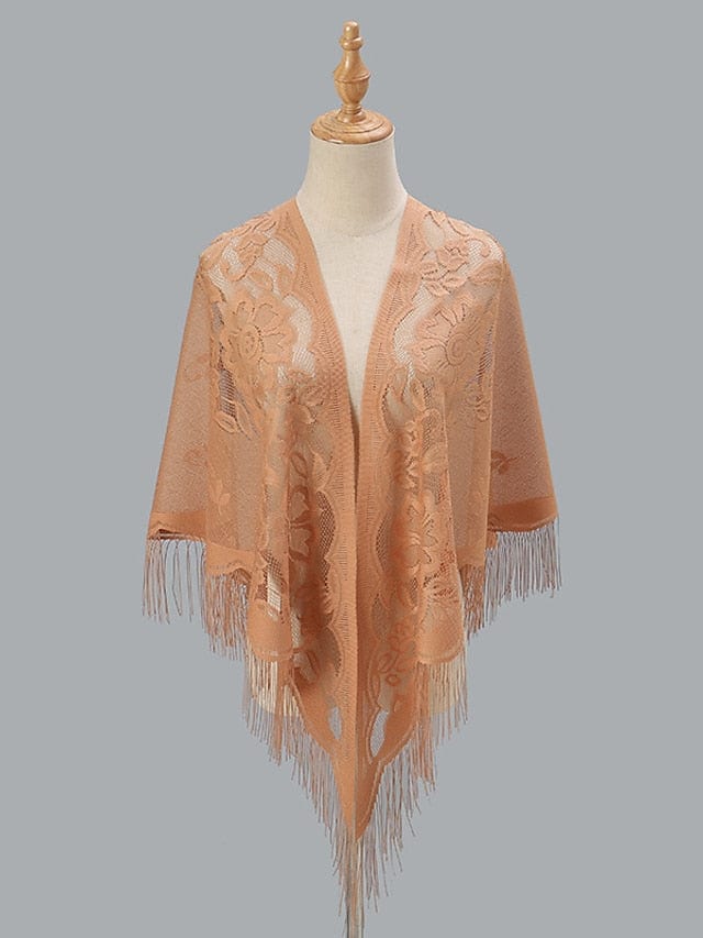 Women's Bohemian Knit Tassel Lace Sunscreen Shrug Jumper