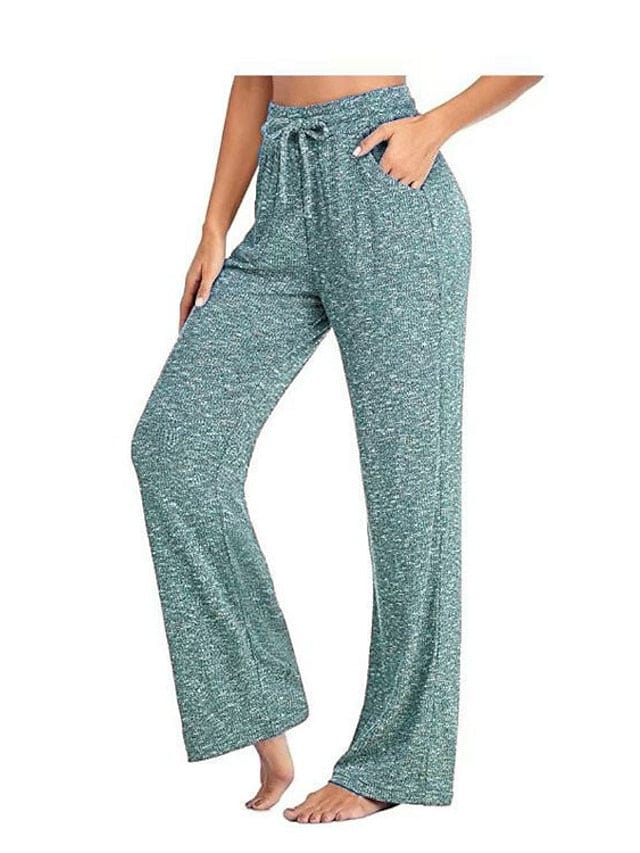 Women's High Waist Yoga Pants with Side Pockets - Dark Grey Watermelon Red Black