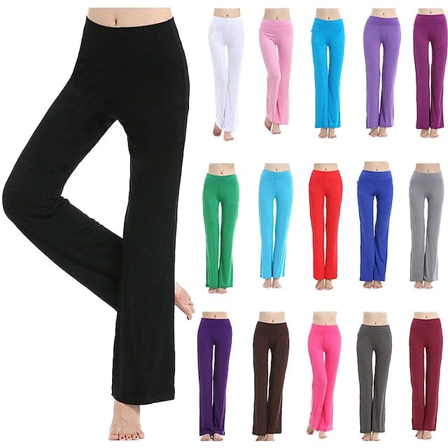 Women's Flare Leg Yoga Pants with Tummy Control and Flared Design