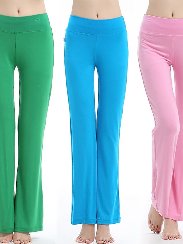 Women's Flare Leg Yoga Pants with Tummy Control and Flared Design