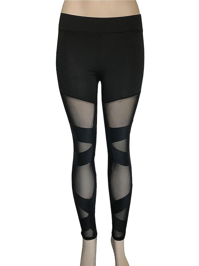 Elevate Your Fitness: Women's Patchwork Yoga Leggings with Tummy Control and Butt-Lift Technology