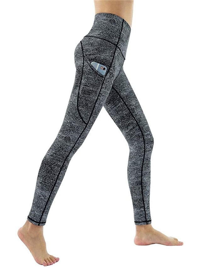 Women's High Waist Yoga Leggings with Side Pockets and Butt-Lifting Technology