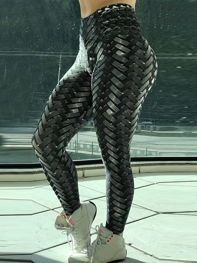 Ultimate Women's High Waist Fitness Leggings: 3D Tummy Control & Butt Lift Gym Running Tights