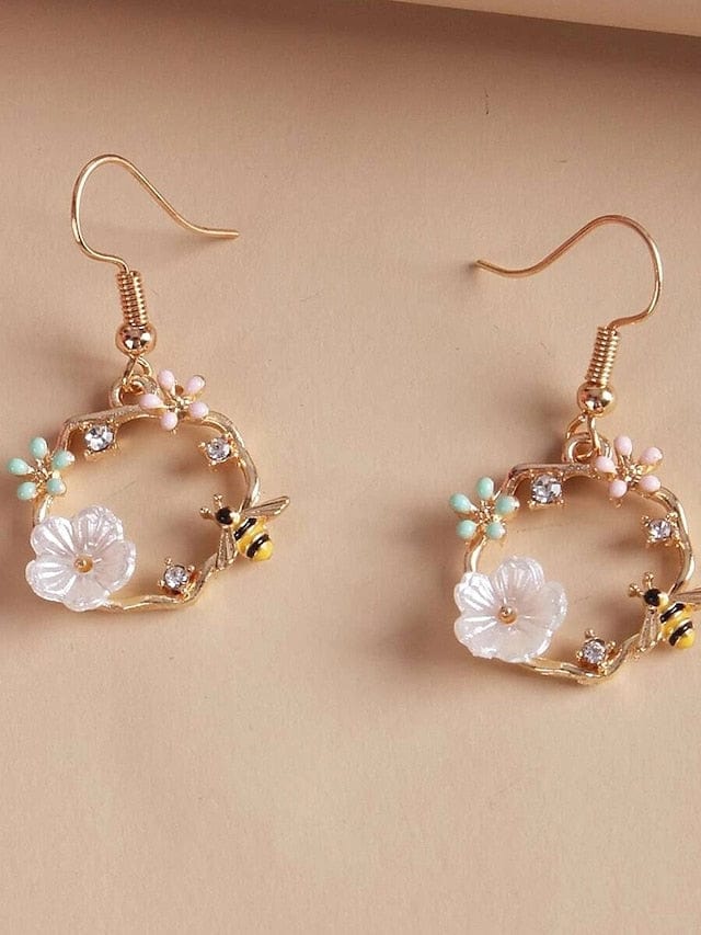 Women's Classic Petal Drop Earrings for Elegant Style and Charm