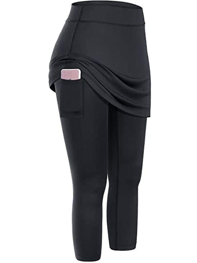 Ultimate 2-in-1 Women's Running Skirt Leggings with Phone Pocket