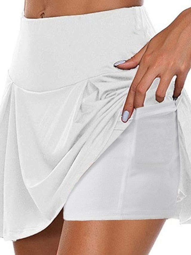 Women's Athletic Skorts with Side Pockets - Versatile Moisture-Wicking Performance Skirt