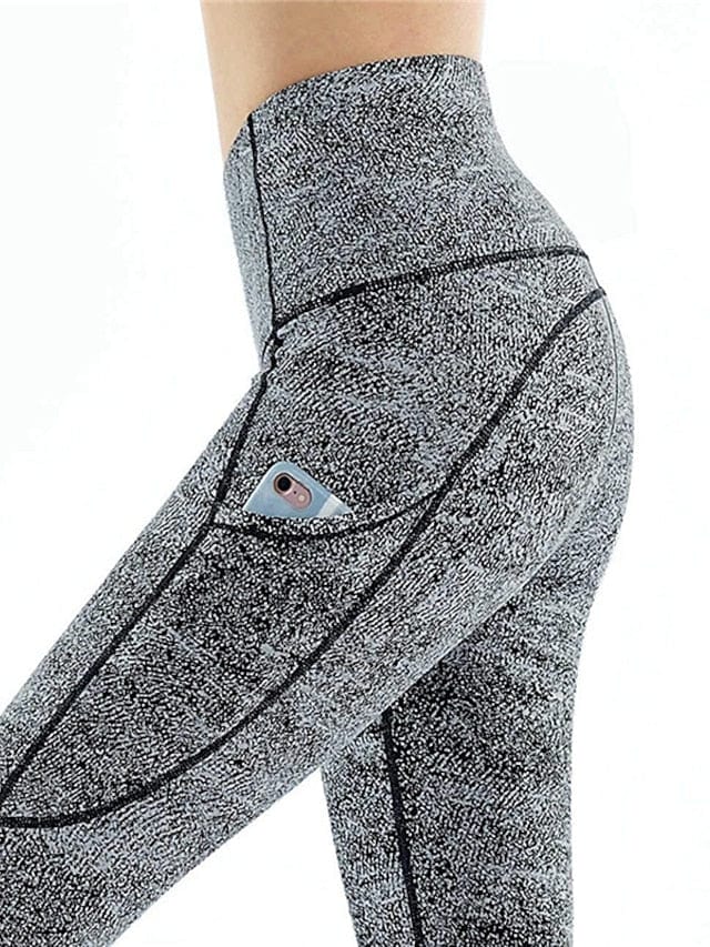 Women's High Waist Yoga Leggings with Side Pockets and Butt-Lifting Technology