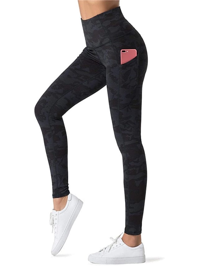 Women's High Waist Yoga Leggings with Side Pockets and Butt-Lifting Technology