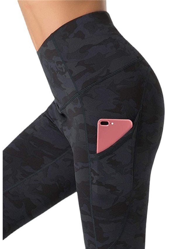 Women's High Waist Yoga Leggings with Side Pockets and Butt-Lifting Technology