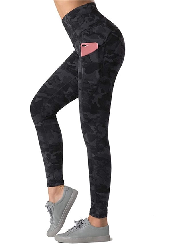 Women's High Waist Yoga Leggings with Side Pockets and Butt-Lifting Technology