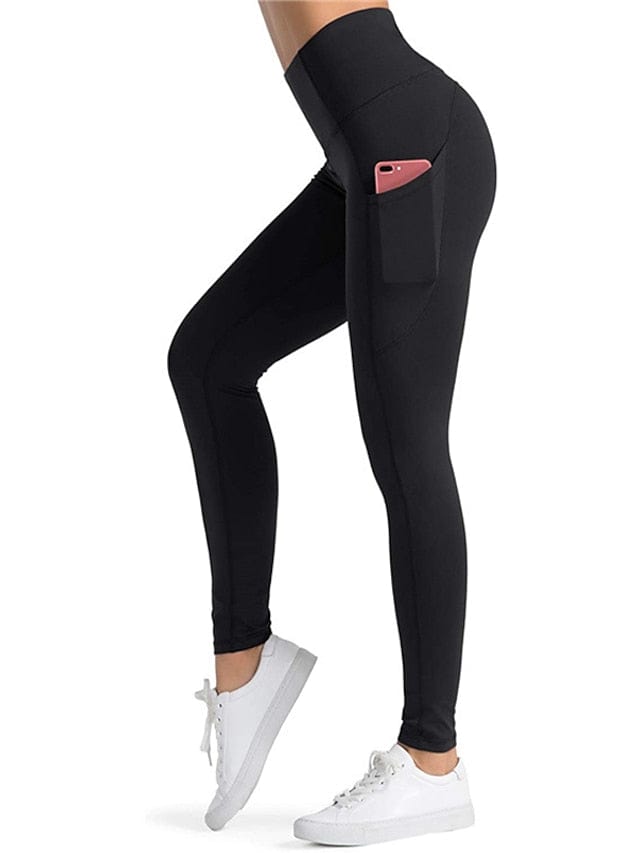 Women's High Waist Yoga Leggings with Side Pockets and Butt-Lifting Technology