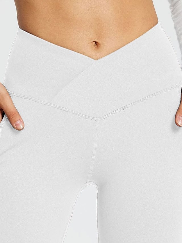 Women's Dark Grey Yoga Fitness Pants with High Waist and Side Pockets