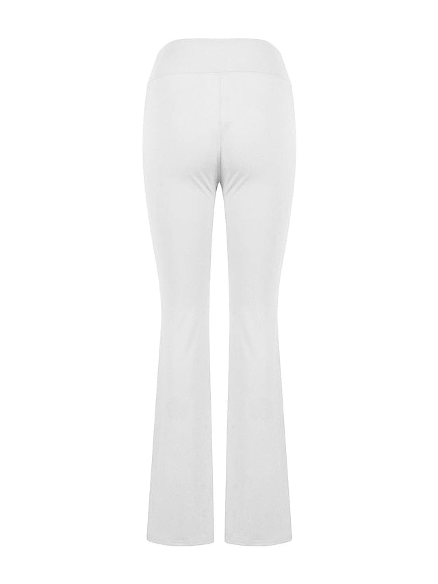 Women's Dark Grey Yoga Fitness Pants with High Waist and Side Pockets