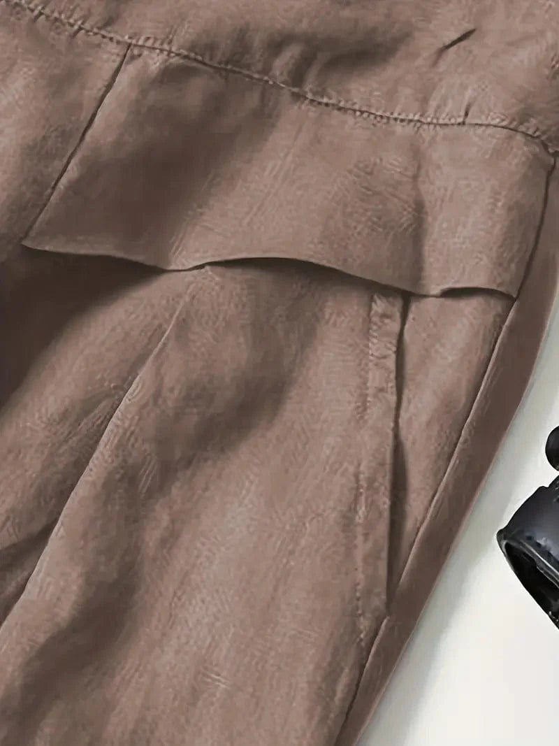 Stylish Wide Leg Trousers, Relaxed Palazzo Pants for Spring & Summer, Women's Fashion