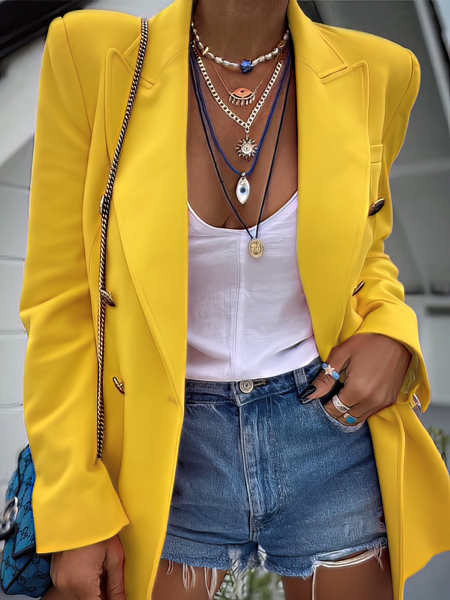 Elegant Lapel Women's Long Sleeve Blazer