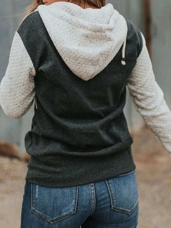 Scenic Landscape Print Pocket Hooded Sweatshirt