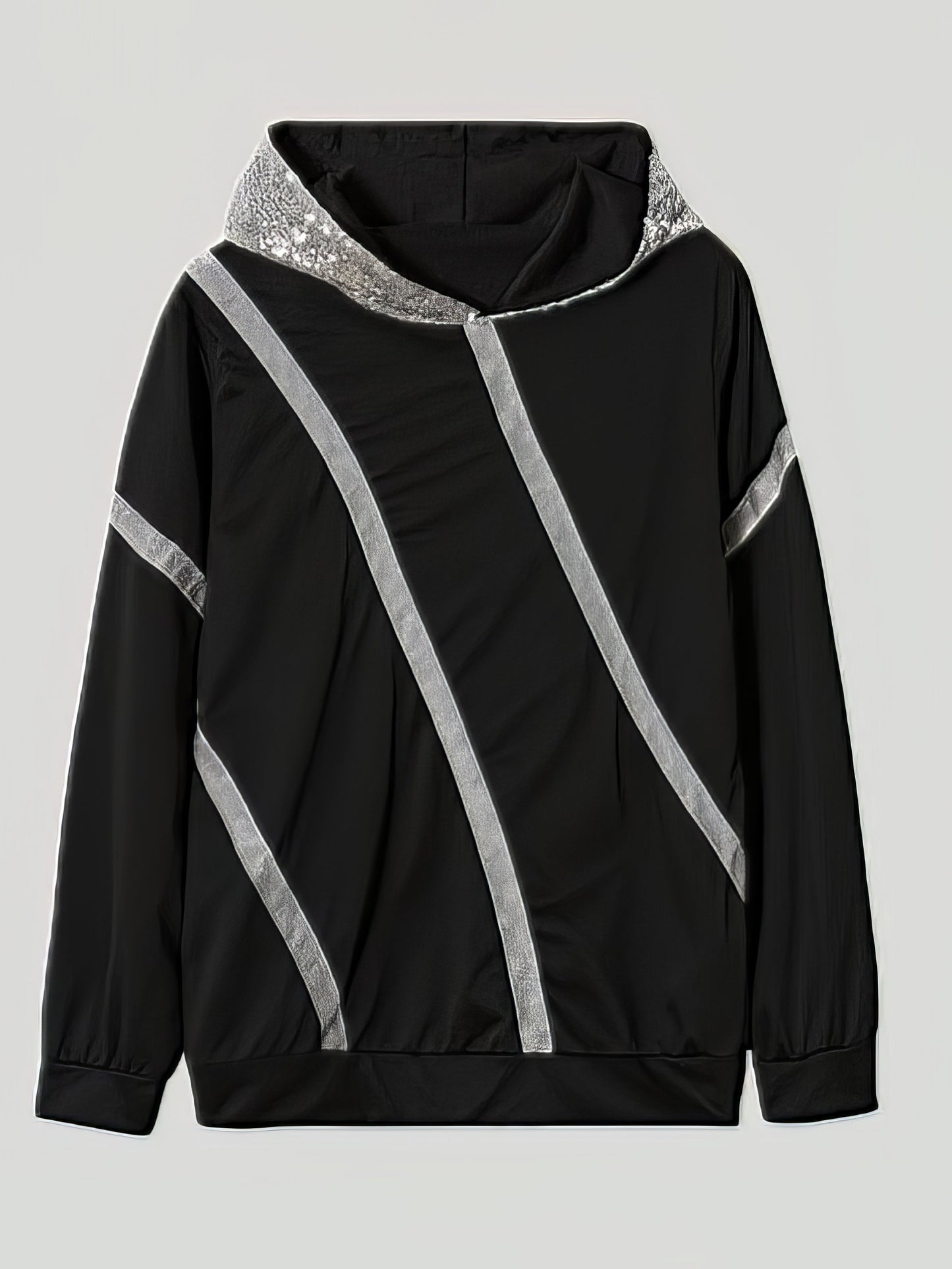 Shimmering Sequined Women's Hoodie with Loose Fit