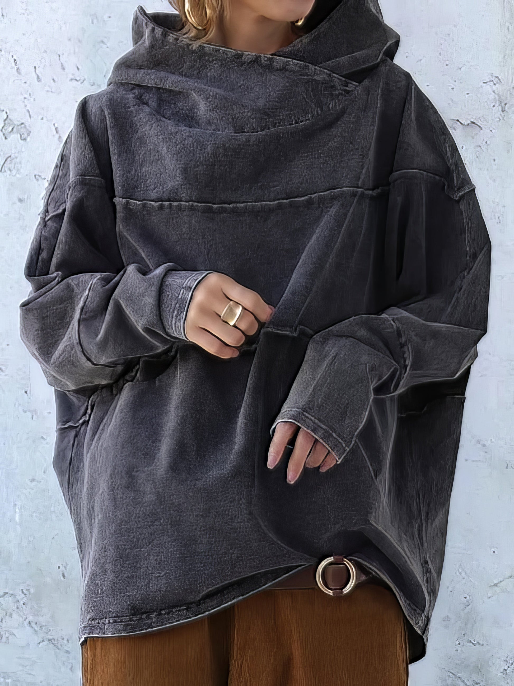 Upgrade Your Style with Women's Loose Fit Denim Hoodie