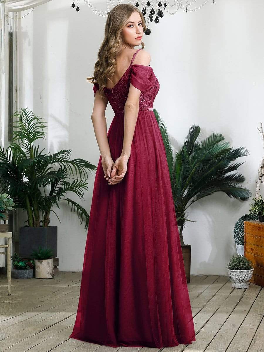 Wholesale Sweetheart Neckline Tulle Bridesmaid Gown