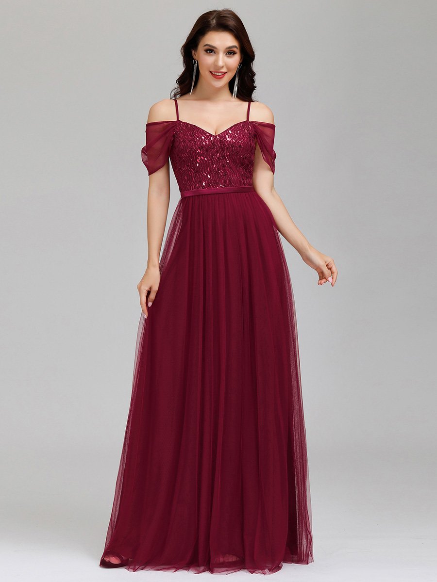 Wholesale Sweetheart Neckline Tulle Bridesmaid Gown