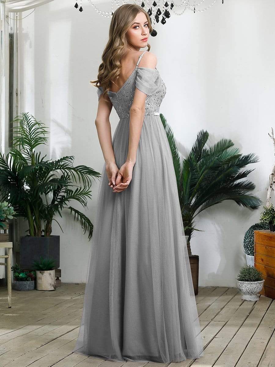 Wholesale Sweetheart Neckline Tulle Bridesmaid Gown