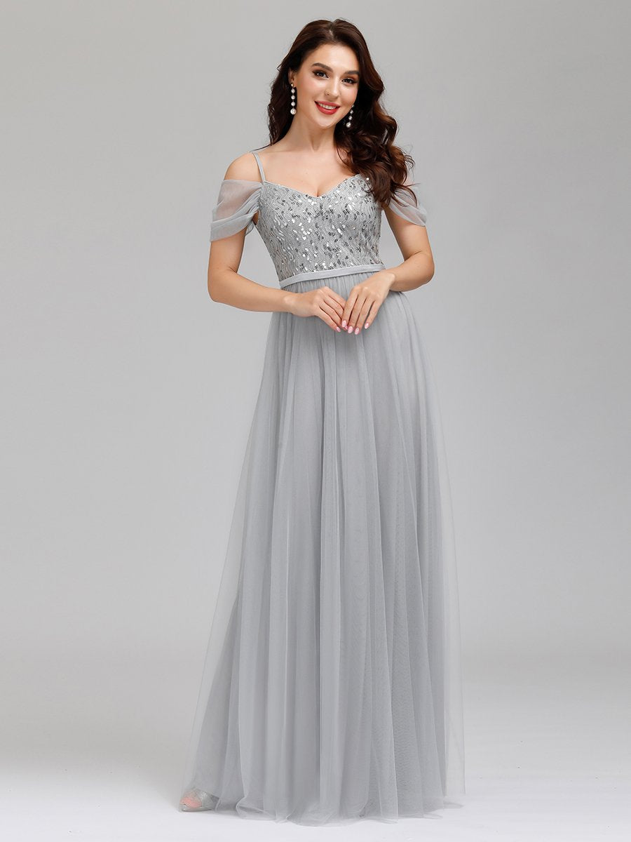 Wholesale Sweetheart Neckline Tulle Bridesmaid Gown