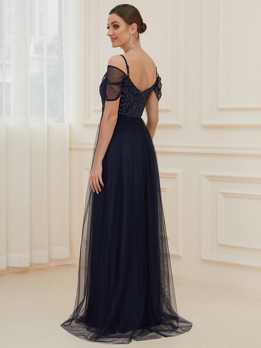 Wholesale Sweetheart Neckline Tulle Bridesmaid Gown