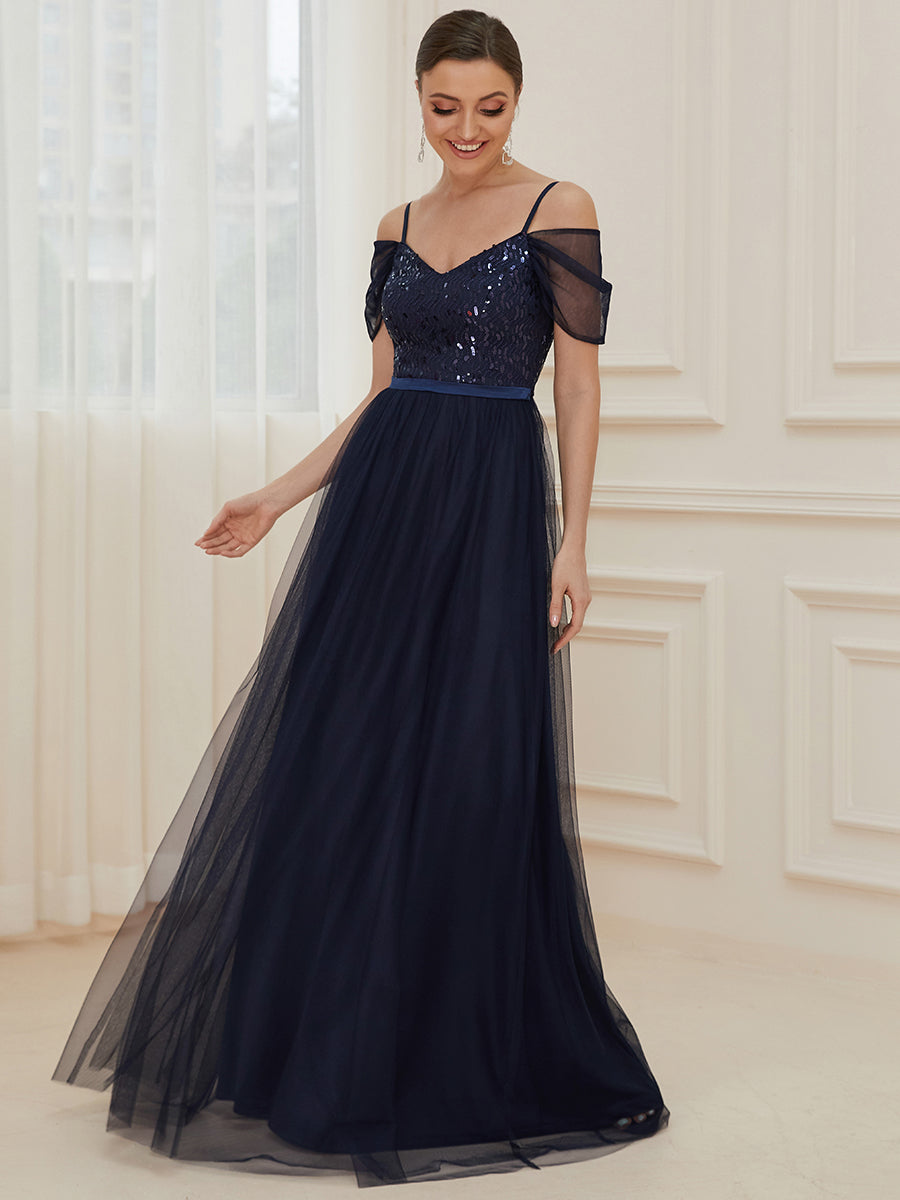 Wholesale Sweetheart Neckline Tulle Bridesmaid Gown