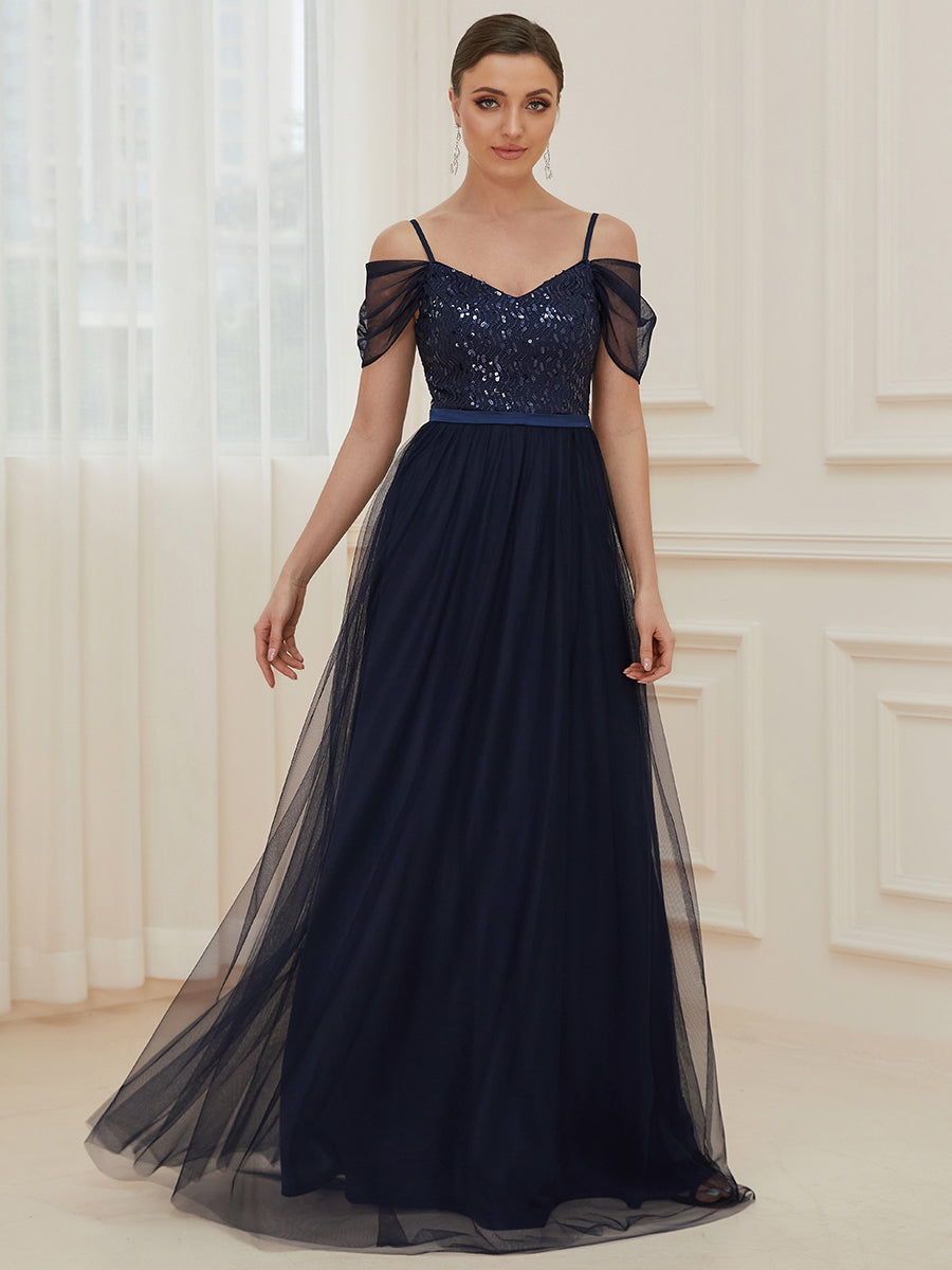 Wholesale Sweetheart Neckline Tulle Bridesmaid Gown