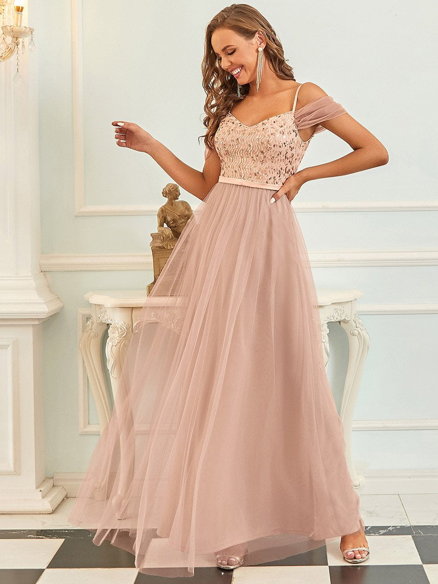 Wholesale Sweetheart Neckline Tulle Bridesmaid Gown